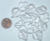12 20x18mm Crystal Leaves